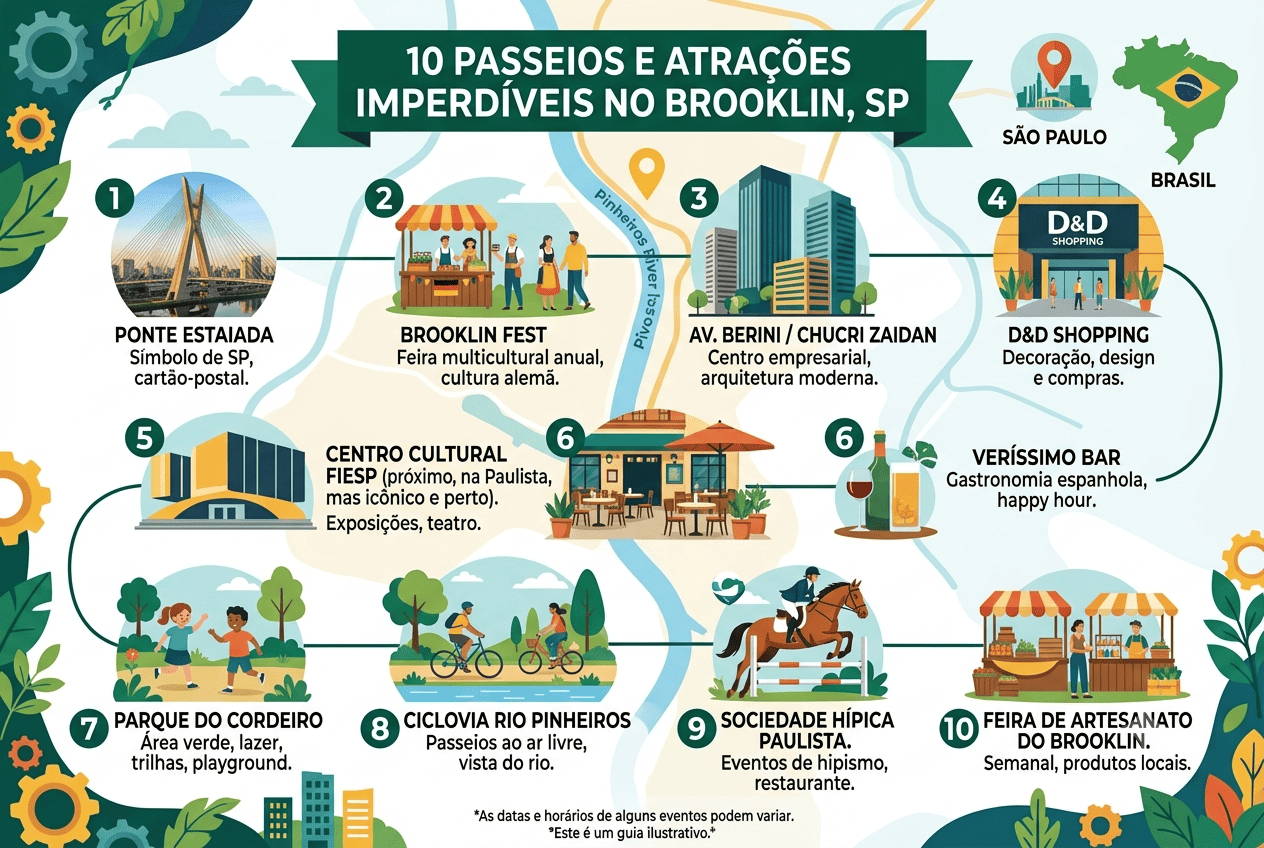 O que fazer no Brooklin: 10 passeios e atrações imperdíveis