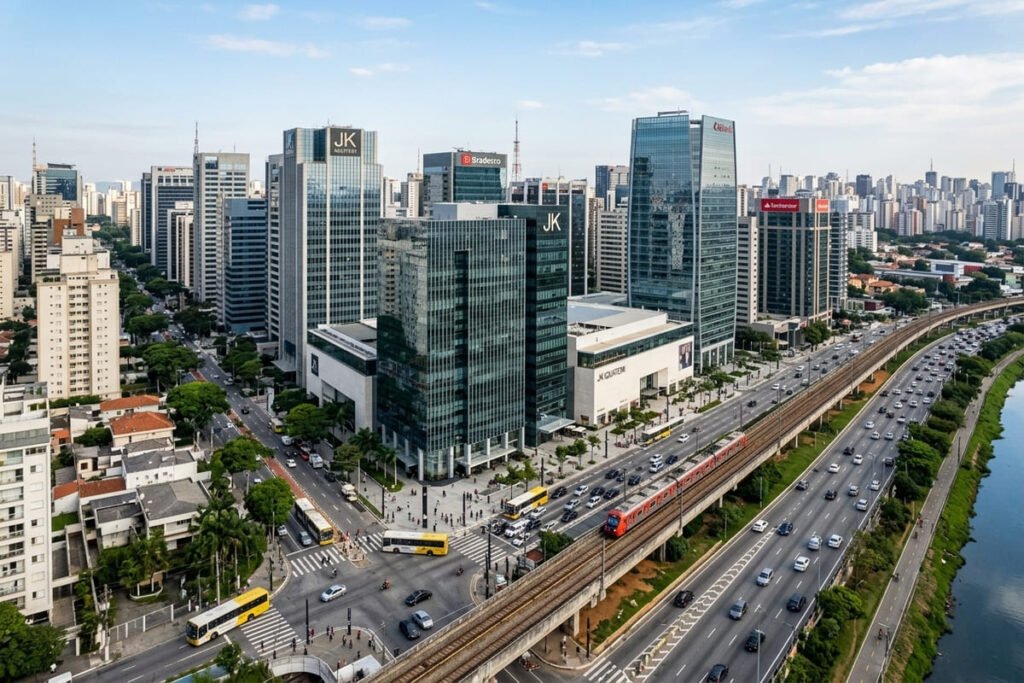 Bairro Vila Olímpia em São Paulo