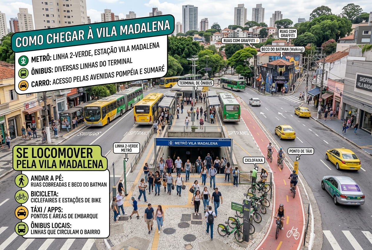 Como chegar e se locomover pela Vila Madalena - Portal Sampa