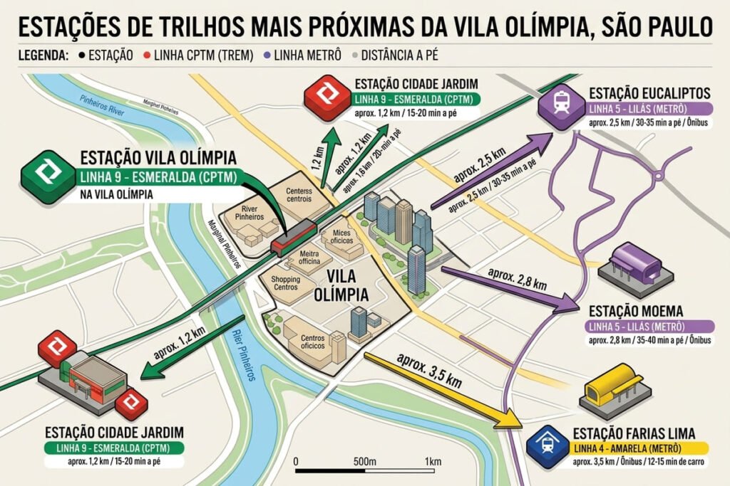Estações de Metrô Mais Próximas da Vila Olímpia em São Paulo - Portal Sampa