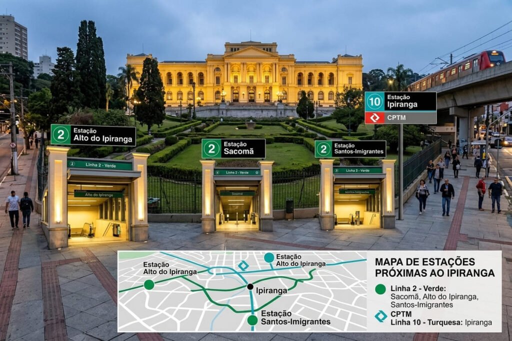 Estações de metrô mais próximas do Ipiranga em São Paulo - Portal Sampa