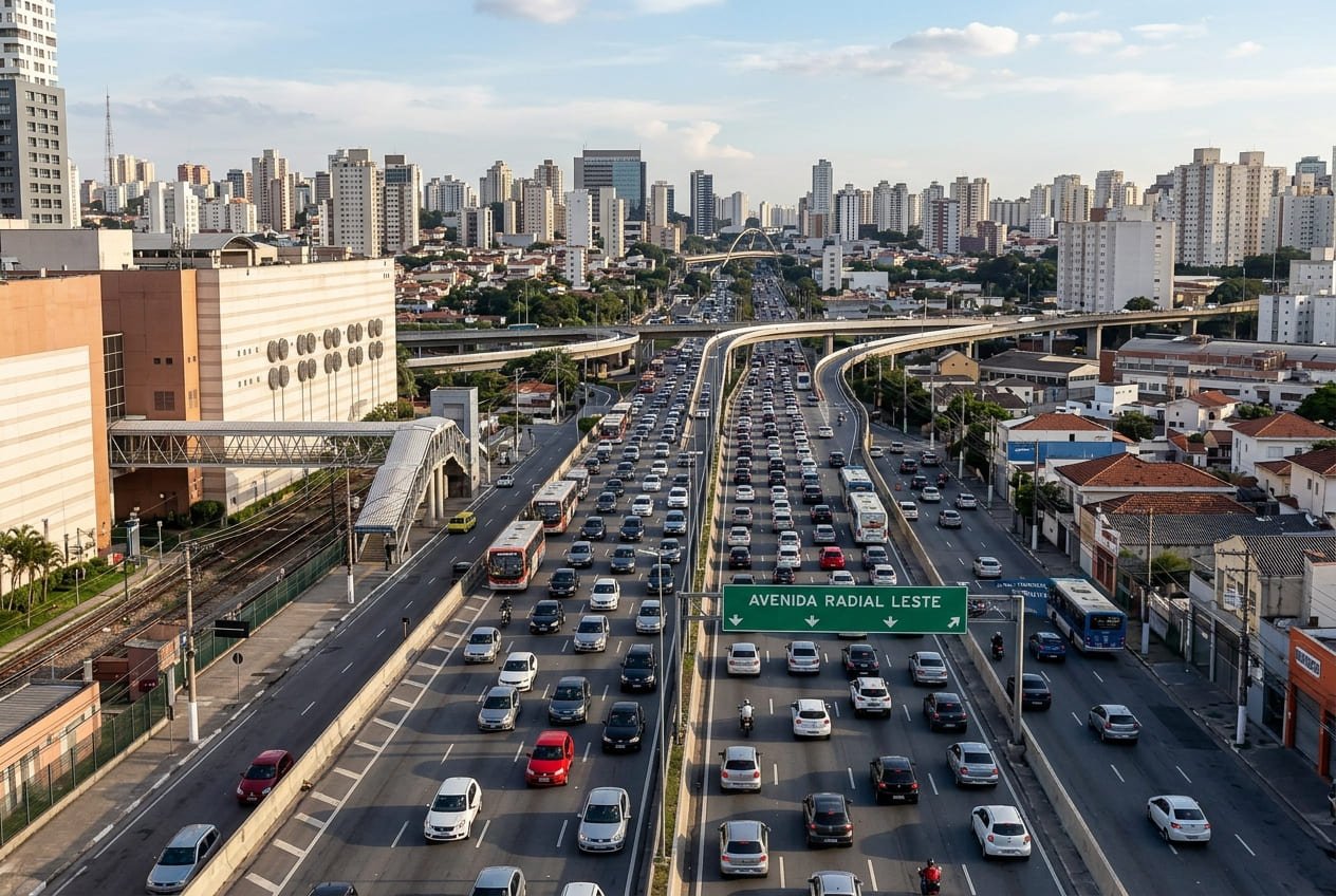 Avenida Radial Leste (e Rua Melo Freire)