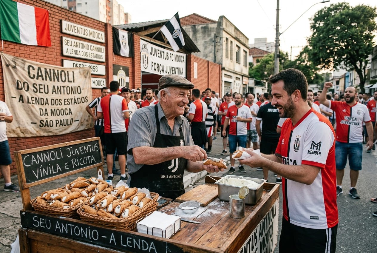 Cannoli do Juventus (Seu Antonio)- A Lenda dos Estádios na Mooca - Portal Sampa