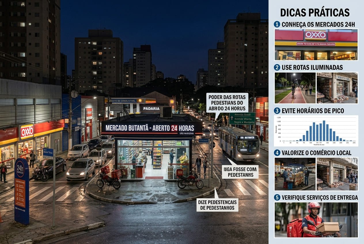 Dicas Práticas para Compras Noturnas no Butantã