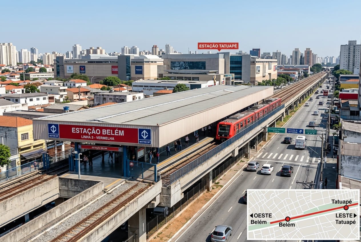 Estação Belém- a oeste do Tatuapé - Portal Sampa
