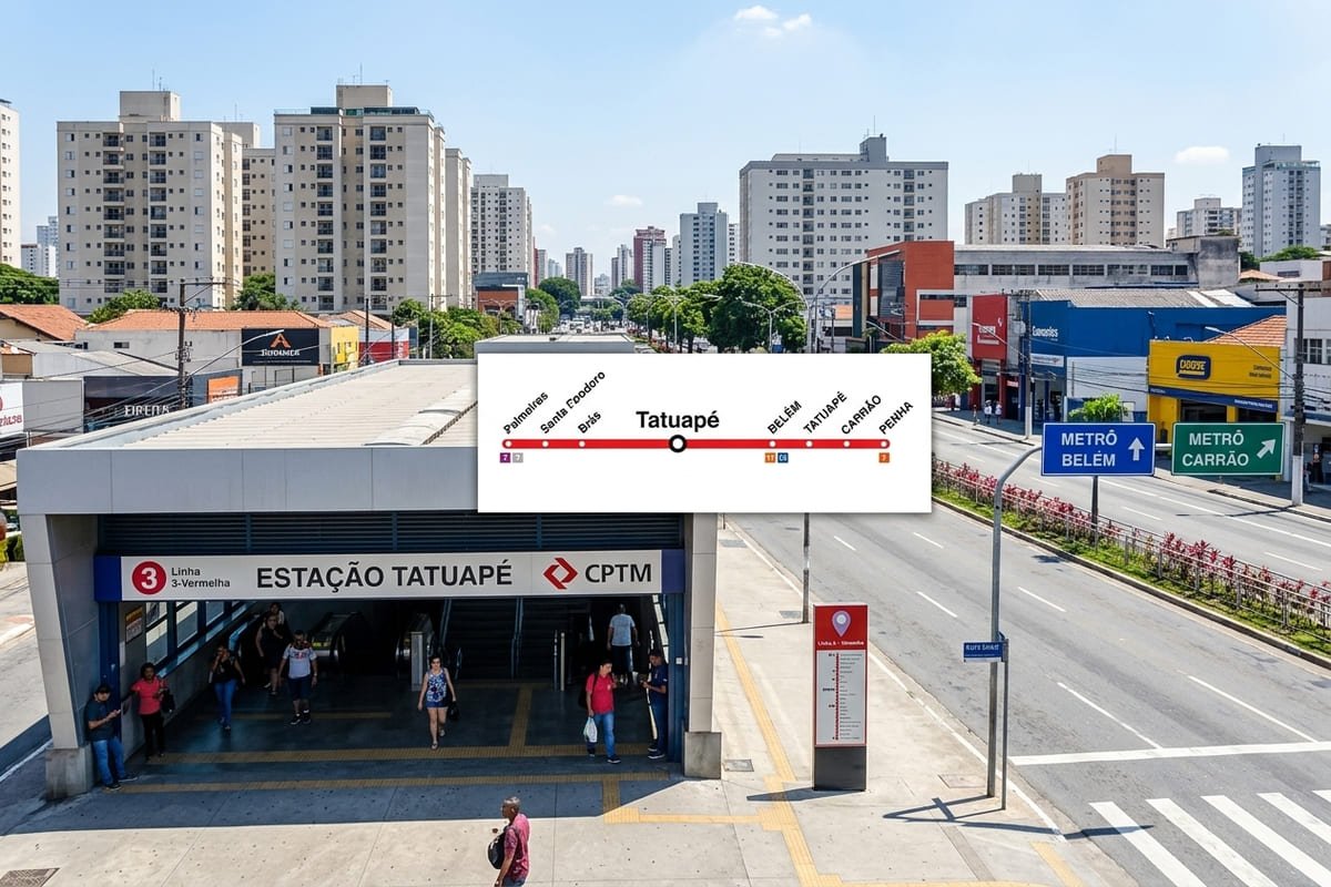 Estações de metrô mais próximas do Tatuapé em São Paulo