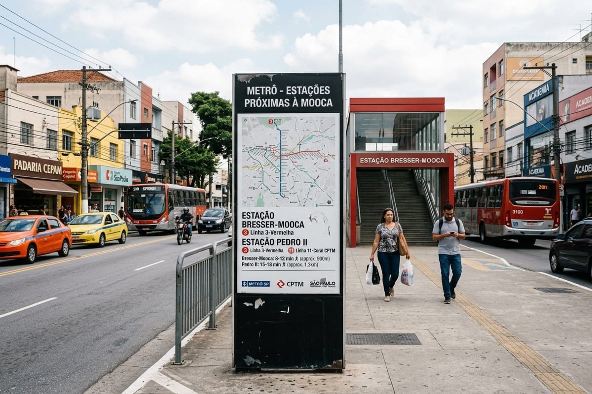 Estações de metrô mais próximas da Mooca em São Paulo