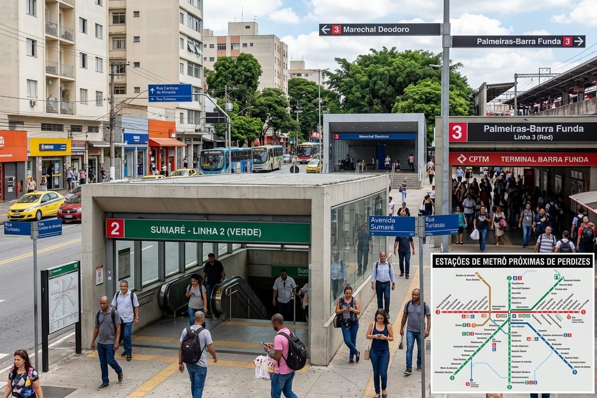 Estações de metrô mais próximas de Perdizes em SP - Portal Sampa