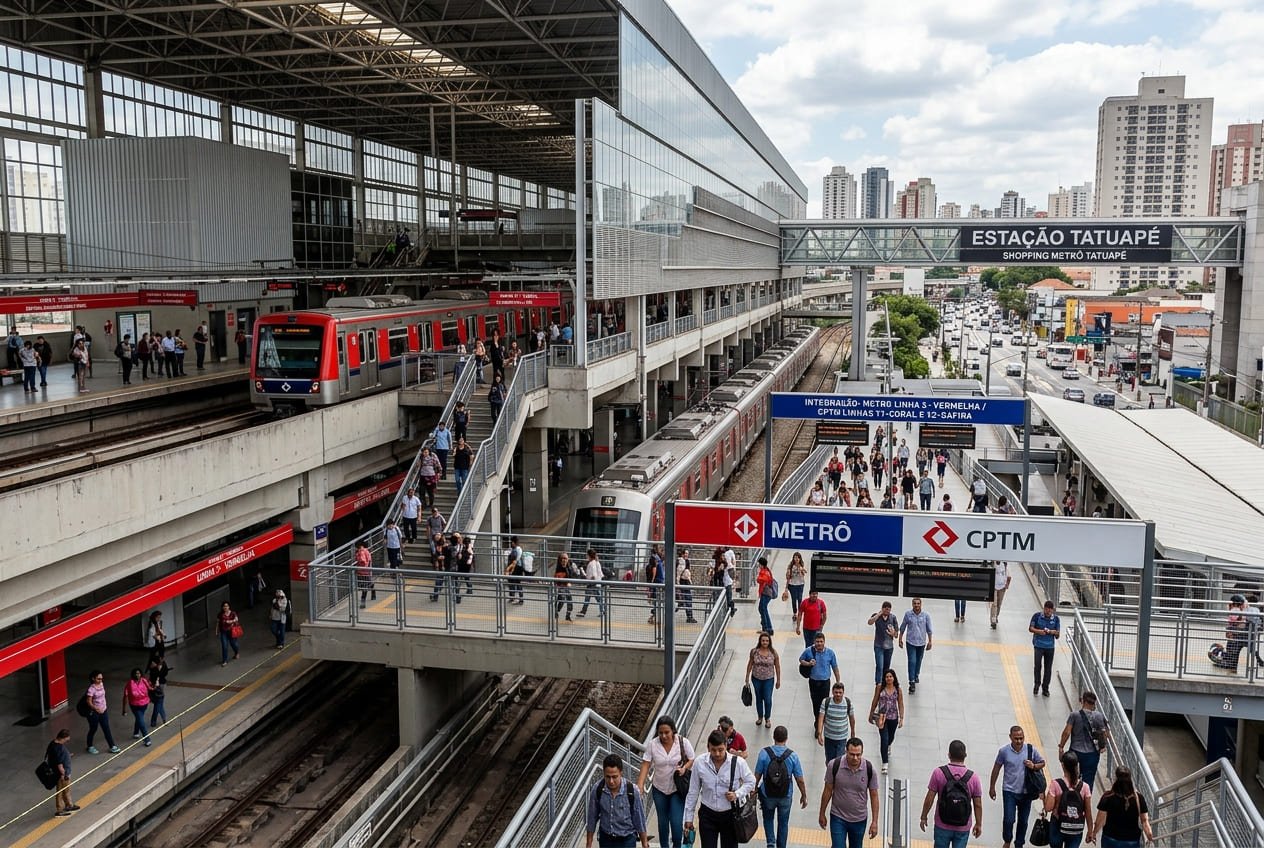 Integração entre metrô e trem na Estação Tatuapé - Portal Sampa