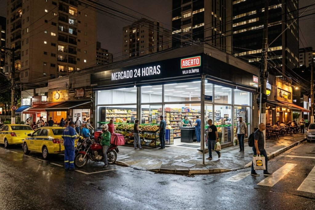 Mercados 24 Horas na Vila Olímpia em SP - Portal Sampa