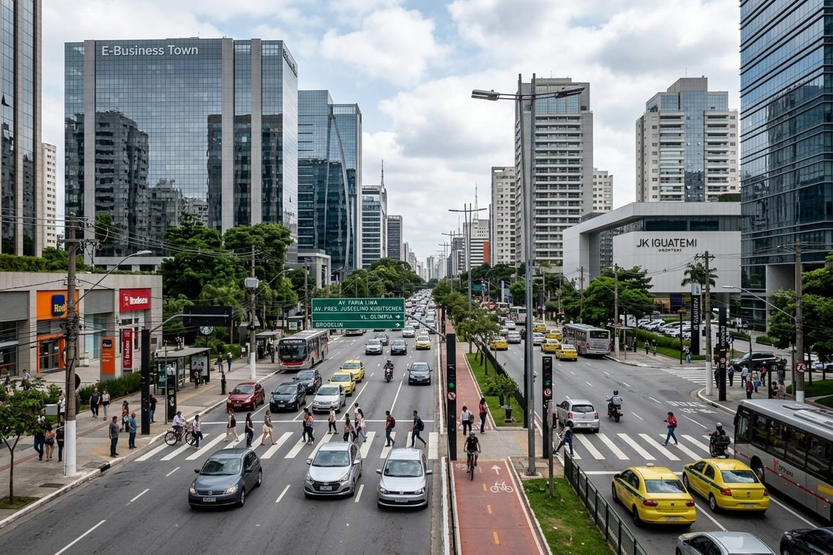 As principais ruas e avenidas da Vila Olímpia em São Paulo